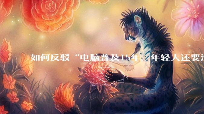 如何反驳“电脑普及15年，年轻人还要淘宝代装steam”?