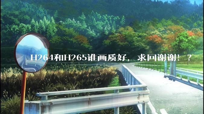 H264和H265谁画质好，求回谢谢！？
