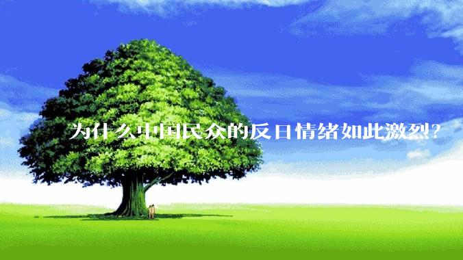 为什么中国民众的反日情绪如此激烈？